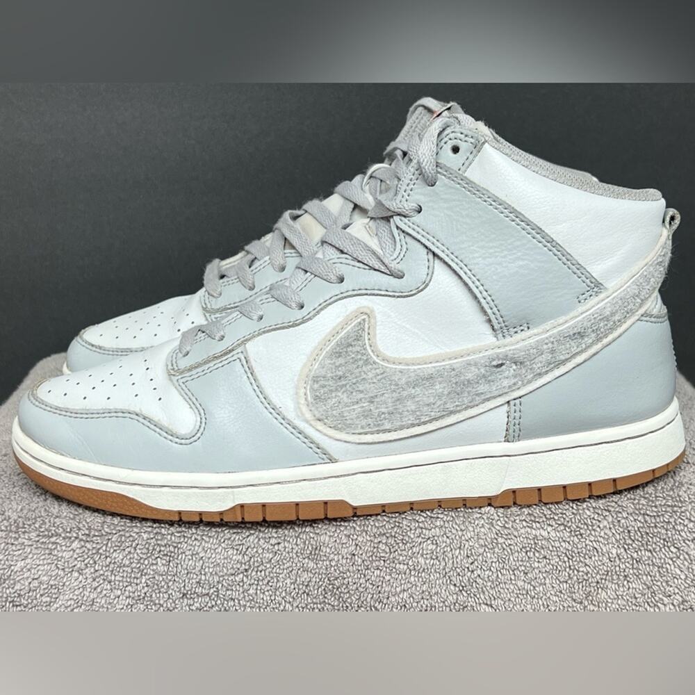 Nike Dunk Hi Retro University Shoes Smoke Gray White DR8805-003 Men's SZ 10